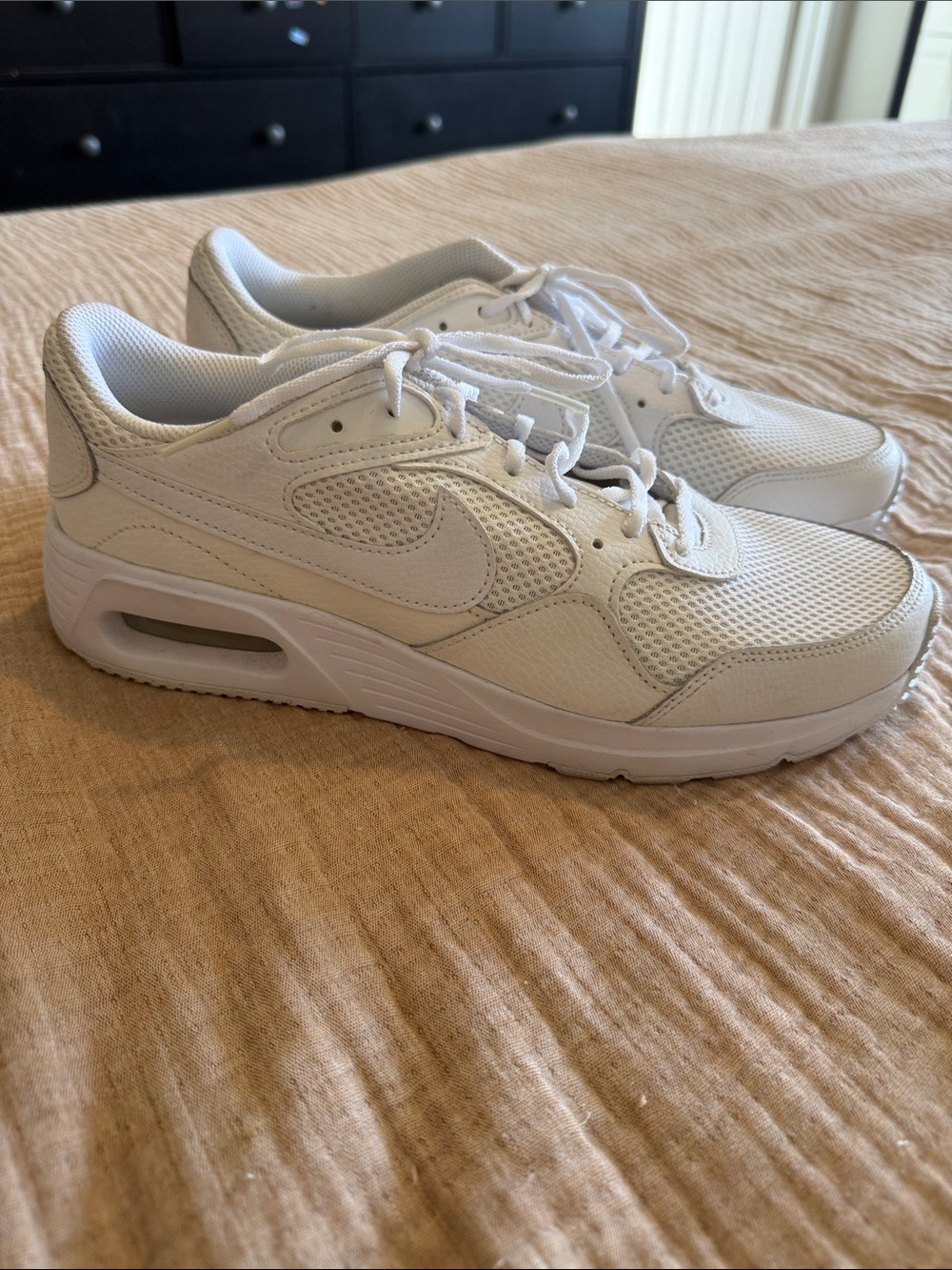 Nike Women's White Mesh & Leather Sneakers